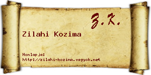 Zilahi Kozima névjegykártya